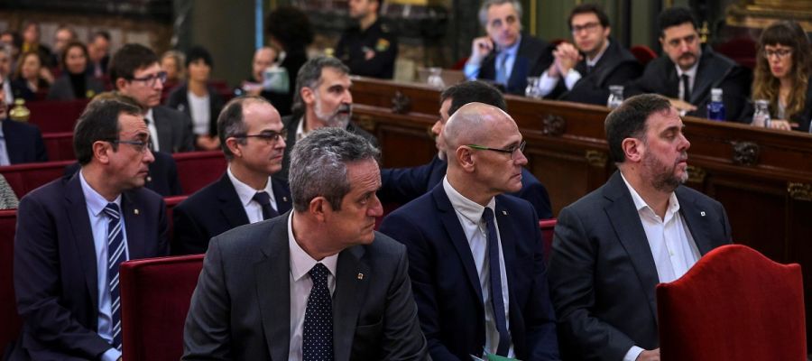 Joaquim Forn junto a Raül Romeva y Oriol Junqueras Joaquim Forn junto a Raül Romeva y Oriol Junqueras