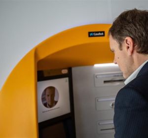 Uno de los cajeros con reconocimiento facial Uno de los cajeros con reconocimiento facial