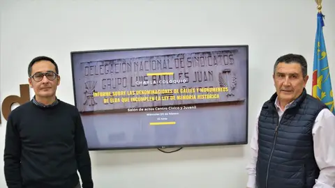 Armando Navalón, concejal de Patrimonio en Elda, y Juan Carlos Márquez, arqueológico municipal Armando Navalón, concejal de Patrimonio en Elda, y Juan Carlos Márquez, arqueológico municipal