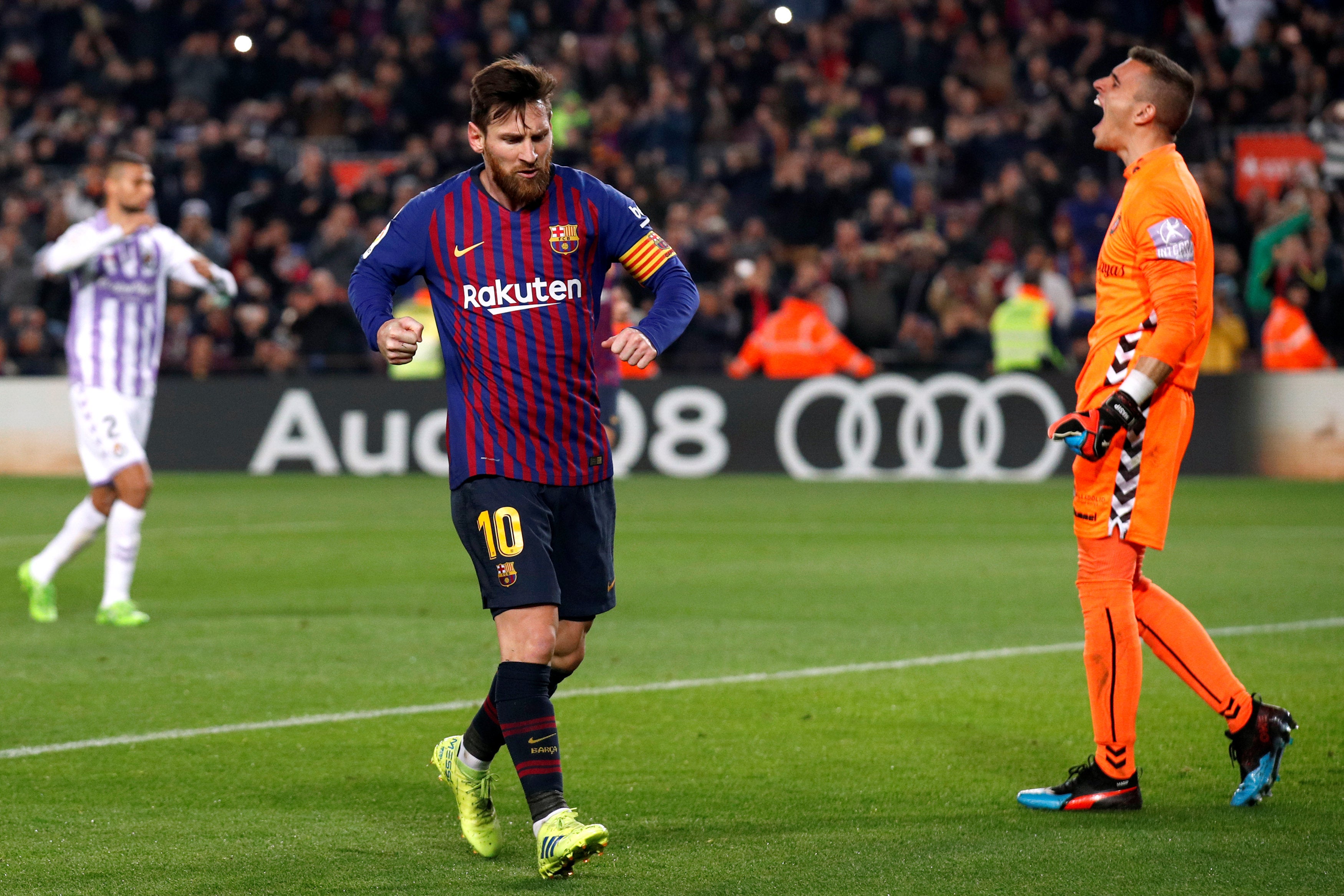 El Barça mantiene su ventaja como líder gracias a un gol de Messi ante el Valladolid El Barça mantiene su ventaja como líder gracias a un gol de Messi ante el Valladolid