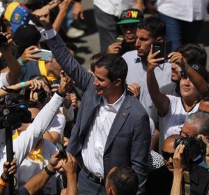 El autoproclamado presidente de Venezuela, Juan Guaidó El autoproclamado presidente de Venezuela, Juan Guaidó