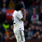 Marcelo, en un partido con el Real Madrid