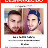 Iván García, el joven de 29 años desaparecido en Guardo (Palencia)