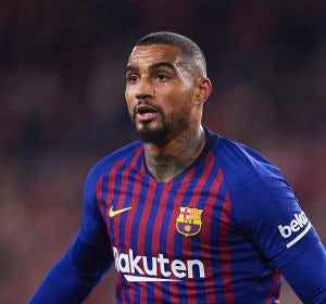 Kevin Prince Boateng, durante un partido con el Barcelona Kevin Prince Boateng, durante un partido con el Barcelona