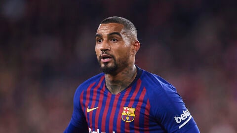 Kevin Prince Boateng, durante un partido con el Barcelona