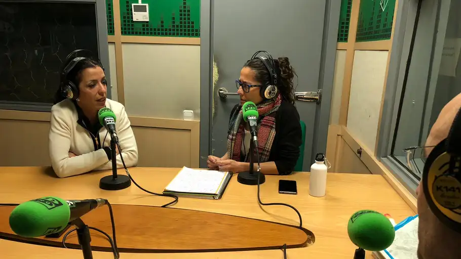 Marta Bosquet en el estudio de Onda Cero Almería Marta Bosquet en el estudio de Onda Cero Almería
