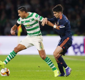 Momento del partido entre Celtic y Valencia Momento del partido entre Celtic y Valencia