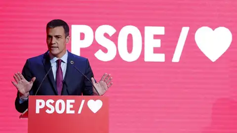 El presidente del Gobierno, Pedro Sánchez. El presidente del Gobierno, Pedro Sánchez, durante la presentación de la precampaña del PSOE para las elecciones generales del 28 de abril.
