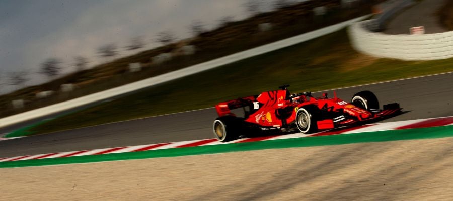 Charles Leclerc pilota el Ferrari en Montmeló Charles Leclerc pilota el Ferrari en Montmeló