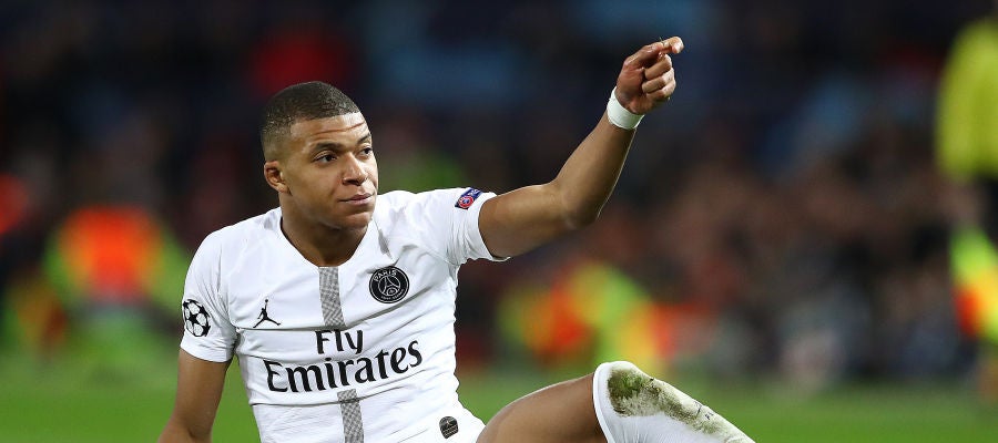 Mbappé, durante un partido con el PSG Mbappé, durante un partido con el PSG