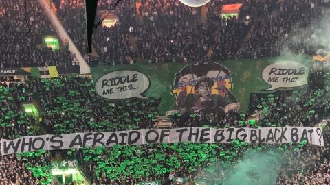 Aficionados del Celtic en el partido ante el Valencia CF