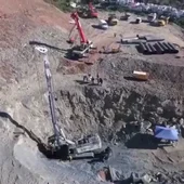 Las obras para acceder al pozo de Totalán Las obras para acceder al pozo de Totalán