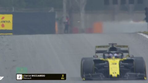 Daniel Ricciardo, antes de perder su aler&oacute;n trasero