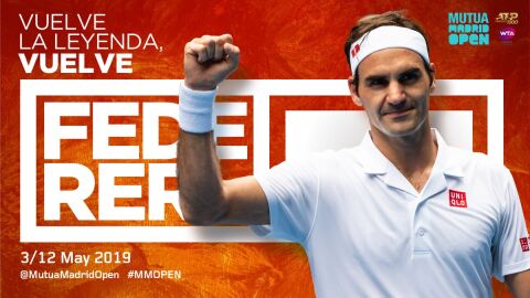 Federer volver&aacute; a jugar el Mutua Madrid Open