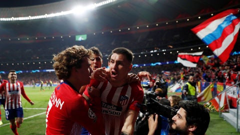 Gim&eacute;nez celebra su gol a la Juventus