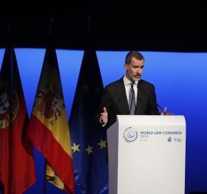 El rey de España, Felipe VI, en un congreso internacional de juristas El rey de España, Felipe VI, en un congreso internacional de juristas