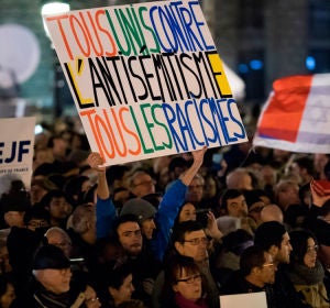 Manifestación antisemita en Francia Manifestación antisemita en Francia