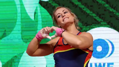 Lydia Valentín, durante una competición Lydia Valentín, durante una competición