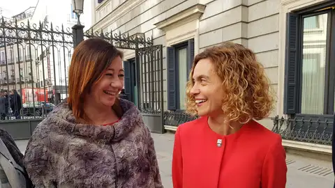Francina Armengol y la ministra Meritxell Batet Congreso de los Diputados