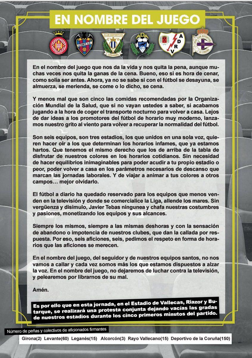 Carmelo pide apoyo a una afición que se queja por los horarios y tras la alabanza de Tino a Tebas por el producto fútbol televisivo Carmelo pide apoyo a una afición que se queja por los horarios y tras la alabanza de Tino a Tebas por el producto fútbol televisivo