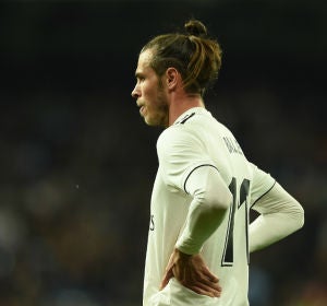 Bale, con cara de circunstancias Bale, con cara de circunstancias