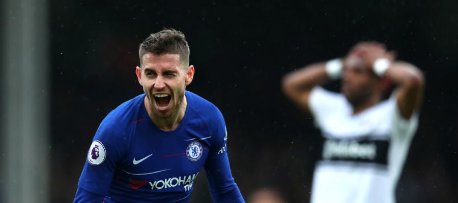 Jorginho celebra un gol Jorginho celebra un gol