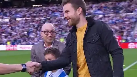 Jesús Vidal hizo el saque de honor en Anoeta Jesús Vidal hizo el saque de honor en Anoeta