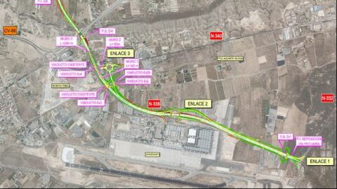 Plano de la zona en la que se ampl&iacute;an los accesos al aeropuerto de El Altet