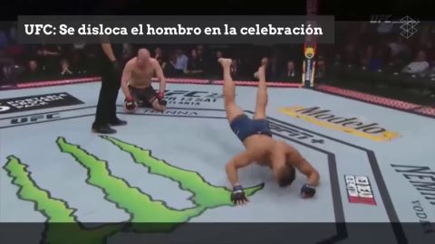 Gana por KO con un rodillazo volador y se disloca el hombro con la celebraci&oacute;n
