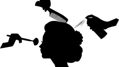Silueta de peluquer&iacute;a y est&eacute;tica