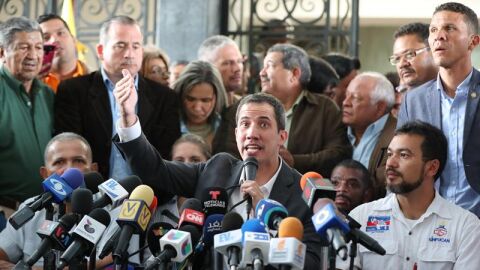 Juan Guaid&oacute;, jefe del Parlamento. 