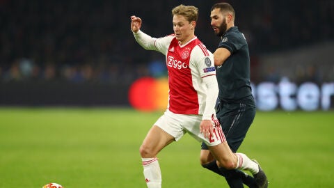 Frenkie de Jong, en el partido de ida ante el Real Madrid