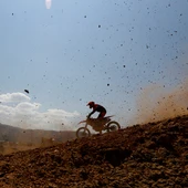 Momento de una prueba de motocross Momento de una prueba de motocross