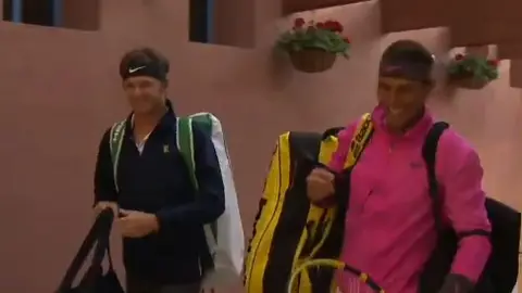 Rafa Nadal llega tarde a su primer partido del Indian Wells Rafa Nadal llega tarde a su primer partido del Indian Wells