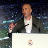 Zidane, en su presentación como entrenador del Real Madrid
