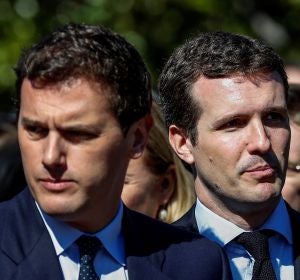 El presidente del PP, Pablo Casado, y el presidente de Ciudadanos, Albert Rivera El presidente del PP, Pablo Casado, y el presidente de Ciudadanos, Albert Rivera