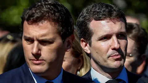 El presidente del PP, Pablo Casado, y el presidente de Ciudadanos, Albert Rivera El presidente del PP, Pablo Casado, y el presidente de Ciudadanos, Albert Rivera