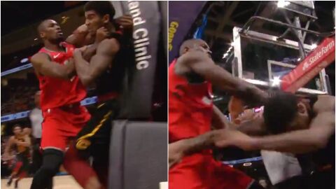 Agresi&oacute;n de Ibaka a un rival de los Cavaliers