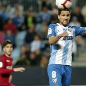 Adrián en el Málaga-Osasuna