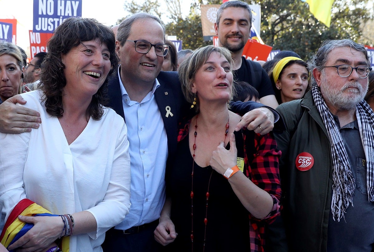 Torra, en la manifestación de Madrid: "No pararemos y no nos pararán" Torra, en la manifestación de Madrid: "No pararemos y no nos pararán"