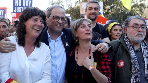 Quim Torra en la manifestaci&oacute;n independentista en Madrid