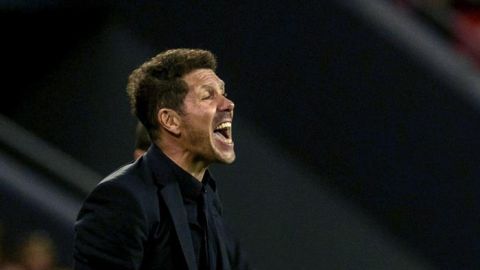 Diego Pablo Simeone, en San Mam&eacute;s. 