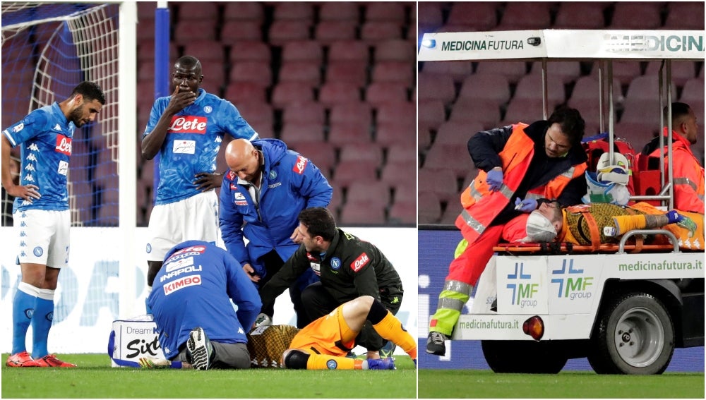 David Ospina, hospitalizado tras desmayarse en pleno partido del Nápoles David Ospina, hospitalizado tras desmayarse en pleno partido del Nápoles