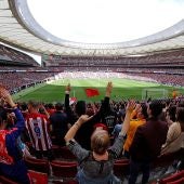 Lleno en el Wanda Metropolitano para el Atlético vs Barcelona femenino