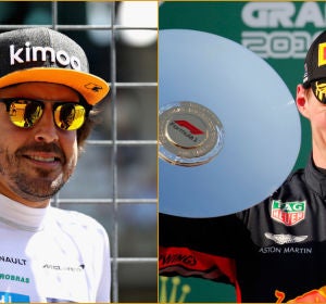 Fernando Alonso y Max Verstappen Fernando Alonso y Max Verstappen
