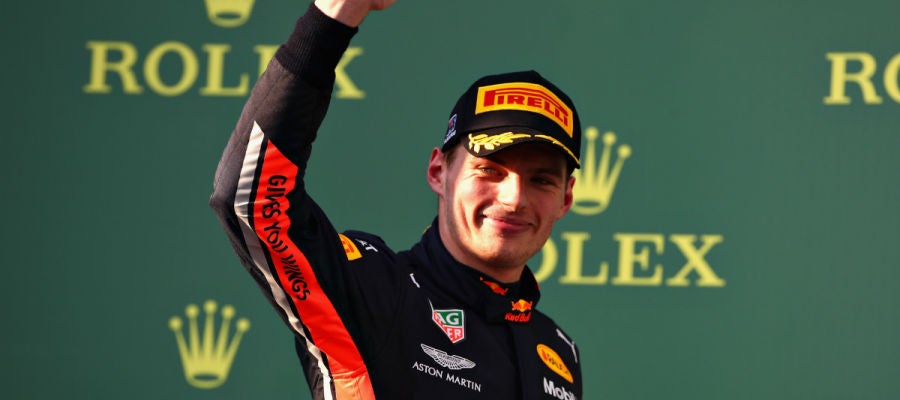 Verstappen, en el podio de Australia Verstappen, en el podio de Australia
