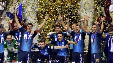 El Inter celebr&oacute; en Ciudad Real la victoria de la Supercopa de F&uacute;tbol Sala 2.018