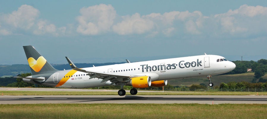 Avión de la compañía Thomas Cook. Avión de la compañía Thomas Cook.