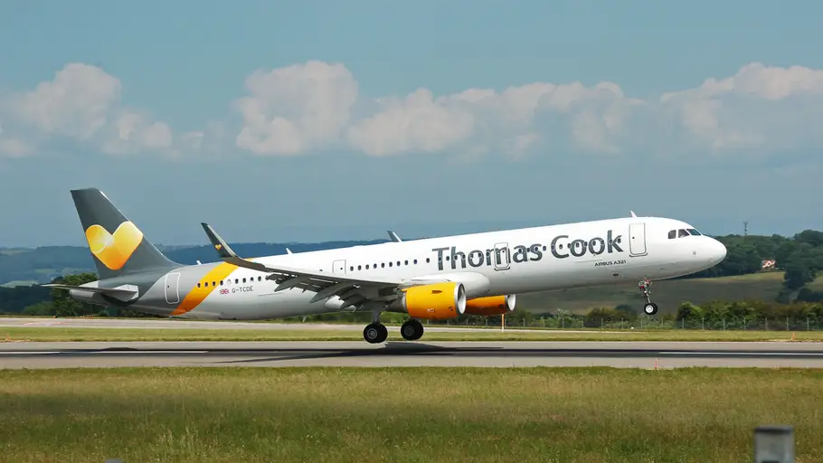 Avión de la compañía Thomas Cook. Avión de la compañía Thomas Cook.
