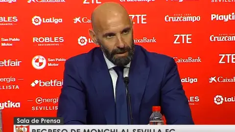 Monchi, en rueda de prensa Monchi, en rueda de prensa